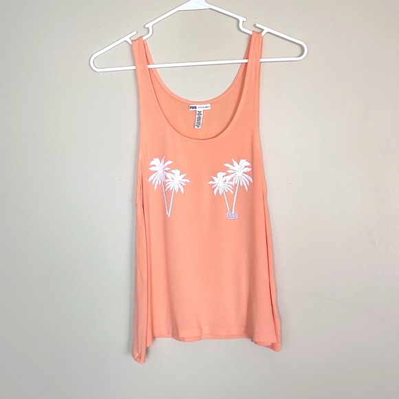 PINK Super Soft Peach palm tree tank - Picture 1 of 1